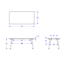Load image into Gallery viewer, Berries® Rectangle Activity Table - 24&quot; X 48&quot;, E-height - Gray/Blue/Gray - MMEE Distributors
