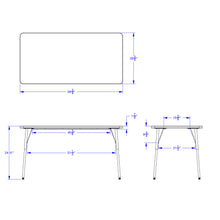 Load image into Gallery viewer, Berries® Rectangle Activity Table - 30&quot; X 60&quot;, A-height - Gray/Blue/Gray - MMEE Distributors

