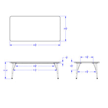 Load image into Gallery viewer, Berries® Rectangle Activity Table - 30&quot; X 60&quot;, E-height - Gray/Blue/Gray - MMEE Distributors
