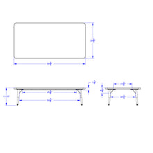 Load image into Gallery viewer, Berries® Rectangle Activity Table - 30&quot; X 60&quot;, T-height - Gray/Yellow/Gray - MMEE Distributors
