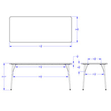 Load image into Gallery viewer, Berries® Rectangle Activity Table - 30&quot; X 72&quot;, A-height - Gray/Blue/Gray - MMEE Distributors
