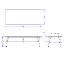 Load image into Gallery viewer, Berries® Rectangle Activity Table - 30&quot; X 72&quot;, E-height - Blue/Black/Black - MMEE Distributors
