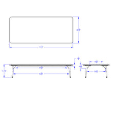 Load image into Gallery viewer, Berries® Rectangle Activity Table - 30&quot; X 72&quot;, T-height - Gray/Navy/Gray - MMEE Distributors
