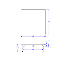 Load image into Gallery viewer, Berries® Square Activity Table - 48&quot; X 48&quot;, T-height - Gray/Purple/Gray - MMEE Distributors
