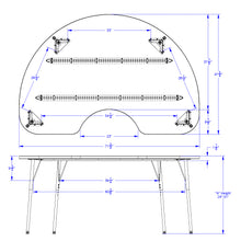 Load image into Gallery viewer, Berries® Kidney Activity Table - 48&quot; X 72&quot;, A-height - Blue/Black/Black - MMEE Distributors
