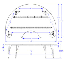 Load image into Gallery viewer, Berries® Kidney Activity Table - 48&quot; X 72&quot;, E-height - Gray/Red/Gray - MMEE Distributors
