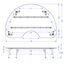 Load image into Gallery viewer, Berries® Kidney Activity Table - 48&quot; X 72&quot;, T-height - Gray/Navy/Gray - MMEE Distributors
