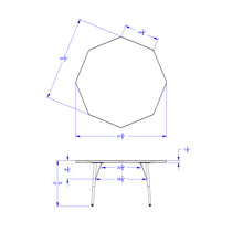 Load image into Gallery viewer, Berries® Octagon Activity Table - 48&quot; X 48&quot;, E-height - Blue/Black/Black - MMEE Distributors
