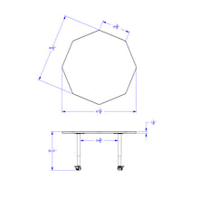 Load image into Gallery viewer, Berries® Octagon Activity Table - 48&quot; X 48&quot;, Mobile - Yellow/Black/Black - MMEE Distributors
