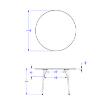 Load image into Gallery viewer, Berries® Round Activity Table - 48&quot; Diameter, A-height - Maple/Black/Black - MMEE Distributors
