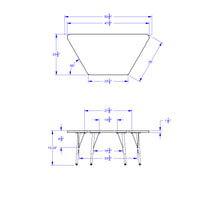 Load image into Gallery viewer, Berries® Trapezoid Activity Tables - 24&quot; X 48&quot;, E-height - Oak/Black/Black - MMEE Distributors
