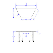 Load image into Gallery viewer, Berries® Trapezoid Activity Tables - 24&quot; X 48&quot;, Mobile - Blue/Black/Black - MMEE Distributors
