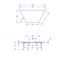 Load image into Gallery viewer, Berries® Trapezoid Activity Tables - 24&quot; X 48&quot;, T-height - Yellow/Black/Black - MMEE Distributors
