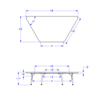 Load image into Gallery viewer, Berries® Trapezoid Activity Tables - 30&quot; X 60&quot;, T-height - Oak/Black/Black - MMEE Distributors
