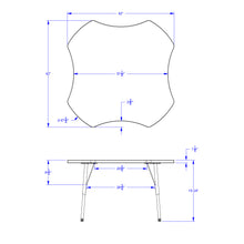Load image into Gallery viewer, Berries® Four Leaf Activity Table, E-height - Gray/Navy/Gray - MMEE Distributors
