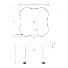 Load image into Gallery viewer, Berries® Four Leaf Activity Table, Mobile - Gray/Blue/Gray - MMEE Distributors
