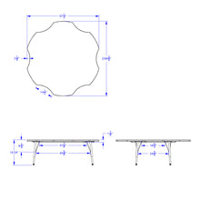 Load image into Gallery viewer, Berries® Six Leaf Activity Table - 60&quot;, E-height - Blue/Black/Black - MMEE Distributors
