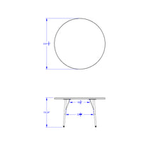 Load image into Gallery viewer, Berries® Round Activity Table - 42&quot; Diameter, E-height - Blue/Black/Black - MMEE Distributors
