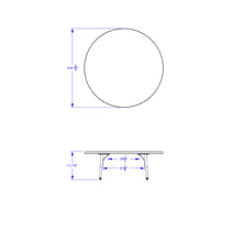 Load image into Gallery viewer, Berries® Round Activity Table - 42&quot; Diameter, T-height - Gray/Yellow/Gray - MMEE Distributors
