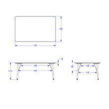 Load image into Gallery viewer, Berries® Rectangle Activity Table - 30&quot; X 48&quot;, E-height - Gray/Teal/Gray - MMEE Distributors
