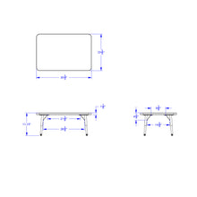 Load image into Gallery viewer, Berries® Rectangle Activity Table - 24&quot; X 36&quot;, T-height - Gray/Navy/Gray - MMEE Distributors
