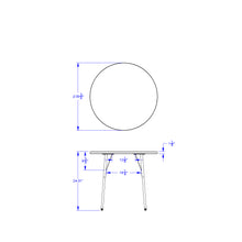 Load image into Gallery viewer, Berries® Round Activity Table - 36&quot; Diameter, A-height - Oak/Black/Black - MMEE Distributors
