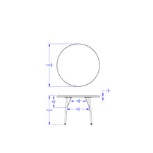 Load image into Gallery viewer, Berries® Round Activity Table - 36&quot; Diameter, E-height - Blue/Black/Black - MMEE Distributors
