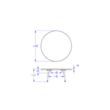 Load image into Gallery viewer, Berries® Round Activity Table - 36&quot; Diameter, T-height - Blue/Black/Black - MMEE Distributors
