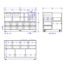 Load image into Gallery viewer, Jonti-Craft® Mobile Twin Storage Island - with Clear Trays - MMEE Distributors
