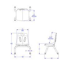 Load image into Gallery viewer, Berries® Stacking Chair with Powder-Coated Legs - 10&quot; Ht - Teal - MMEE Distributors
