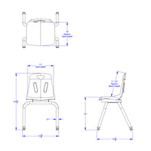 Load image into Gallery viewer, Berries® Stacking Chair with Powder-Coated Legs - 14&quot; Ht - Teal - MMEE Distributors
