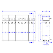 Load image into Gallery viewer, Jonti-Craft® 5 Section Hanging Locker - with Platinum Tubs - MMEE Distributors

