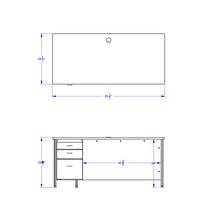 Load image into Gallery viewer, Berries® Teachers&#39; 66&quot; Desk with 1 Pedestal - Maple/Black - MMEE Distributors
