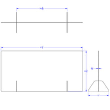 Load image into Gallery viewer, Jonti-Craft® See-Thru Table Divider Shields - Center Divider - 47.5&quot; x 12&quot; x 24&quot; - MMEE Distributors
