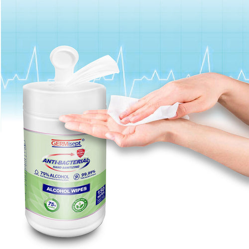 Hand Sanitizing Wipes 75% Alcohol 150 Count Canisters x 4 = 600 Wipes - MMEE Distributors